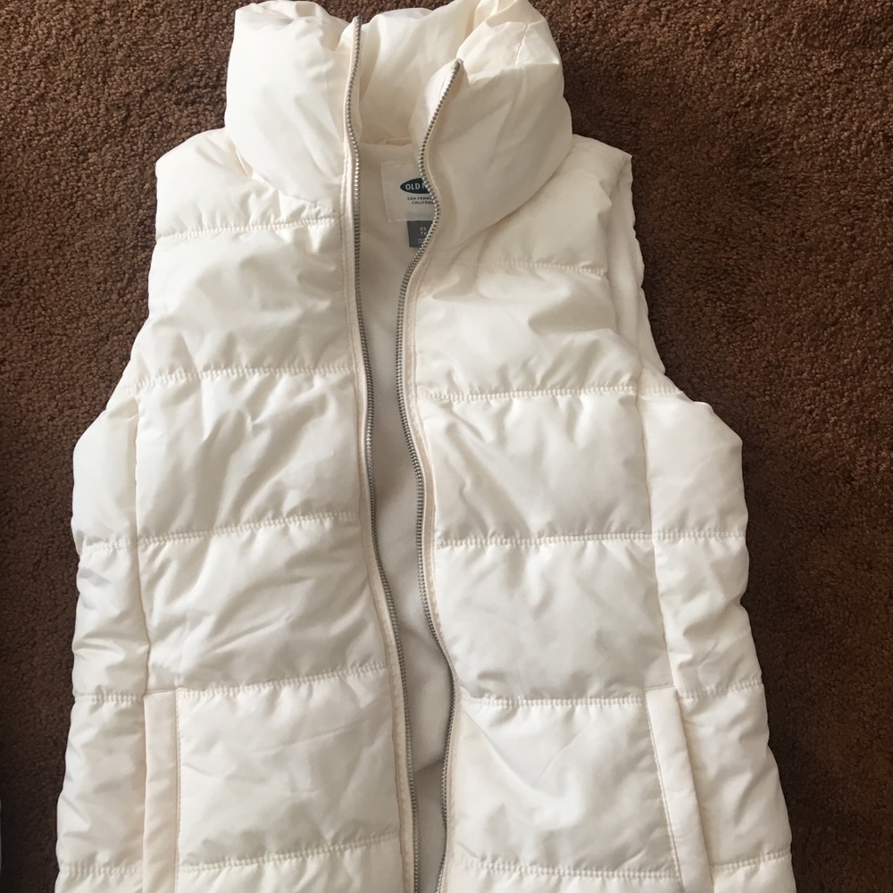 White puffy vest